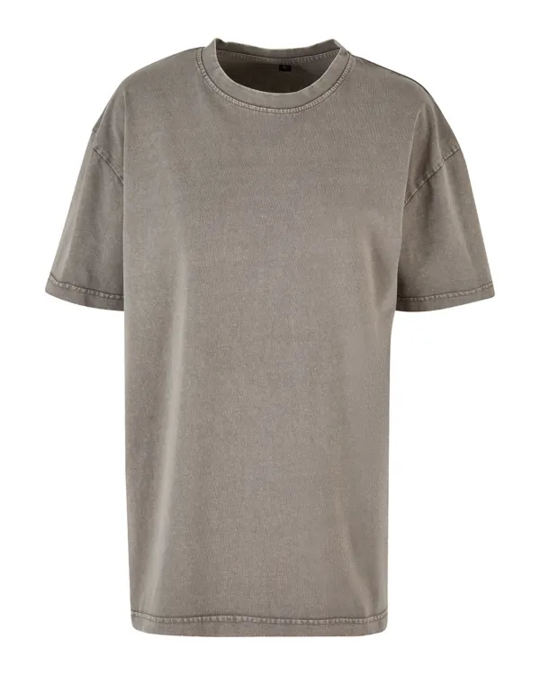 Build Your Brand Ladies Oversized Acid Wash naiste T-särk