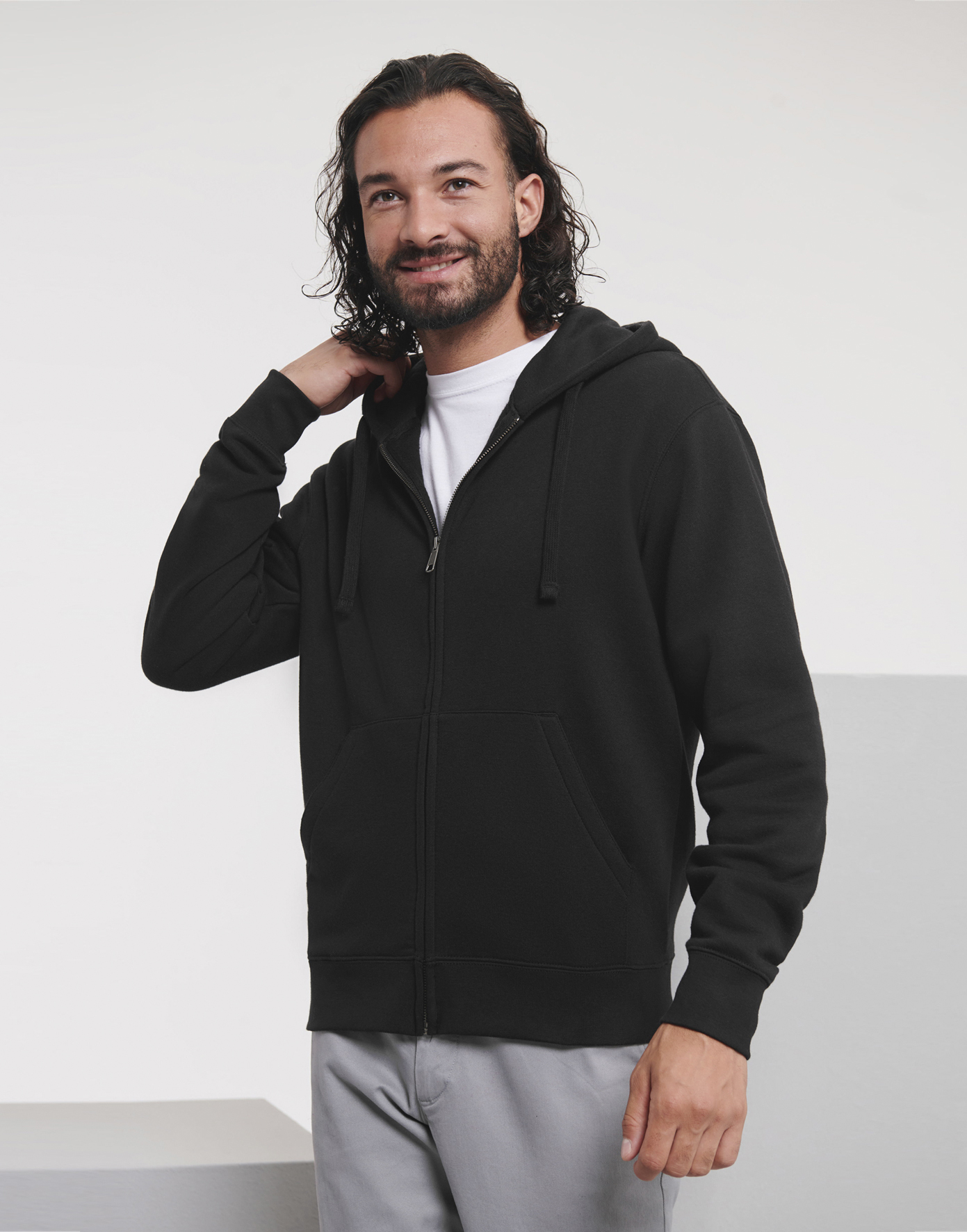 Tõmblukuga kapuutsiga pusa Russell Athletic 266M Black